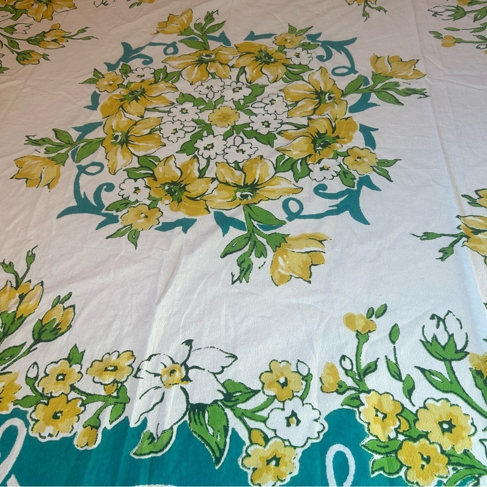 PLUM+BOW Shower Curtain 100% Cotton Boho Floral Spring - Picture 2 of 8